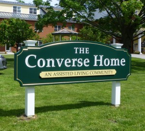 The Converse Home - A classic New England carved sign
