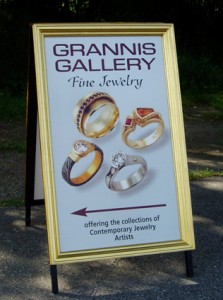 Commercial Signage - Sidewalk Sign for Grannis Gallery