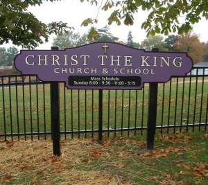 Christ The King Church & School Sign