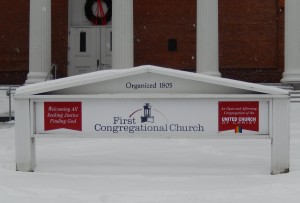 First Congregational Church Sign Burlington VT