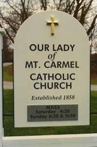 Our Lady of Mt Carmel Catholic Church SIgn